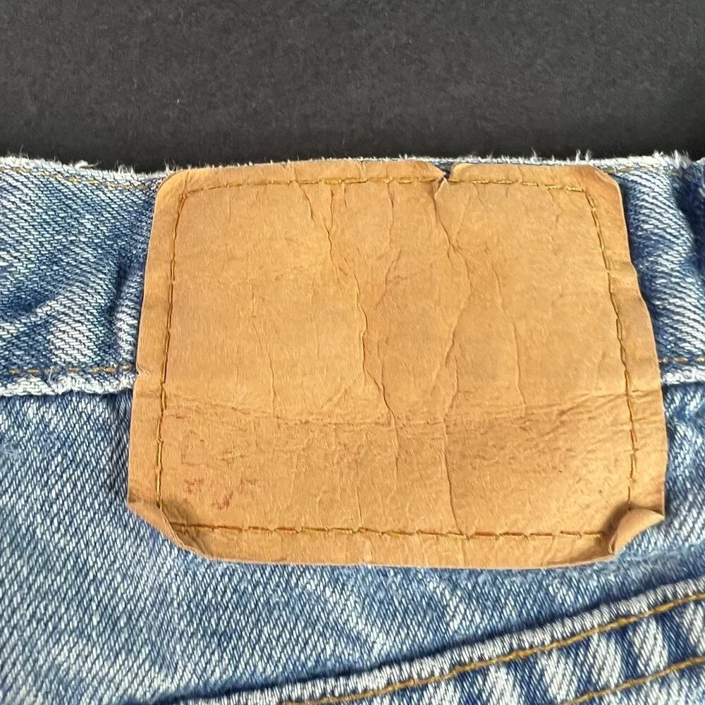 Y2K Levi's Jean Shorts Mens 34* 505 Blue Faded Cut Off Cotton Denim Jorts Tag 36